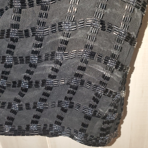 Y2K Vintage Top in Fully Beaded Plaid Pattern by Talbots Size Small - Picture 6 of 16